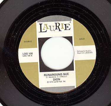 Dion (3) / Dion & The Belmonts - Runaround Sue / I Wonder Why (7", Mono, RE, Styrene)
