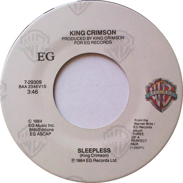 King Crimson - Sleepless (7", Single)