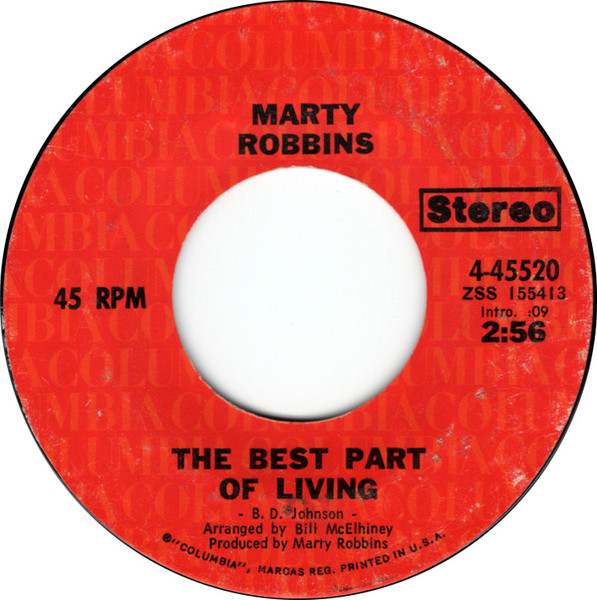 Marty Robbins - The Best Part Of Living (7", Single, Styrene, Ter)