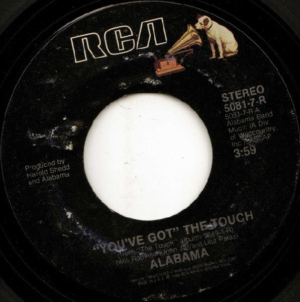 Alabama - "You've Got" The Touch / True, True Housewife - RCA - 5081-7-R - 7", Single, Styrene, Ind 1092418045