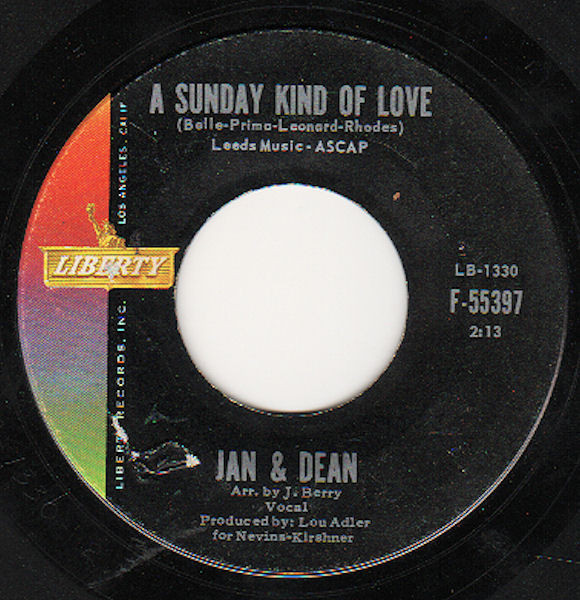 Jan & Dean - A Sunday Kind Of Love (7", Single)