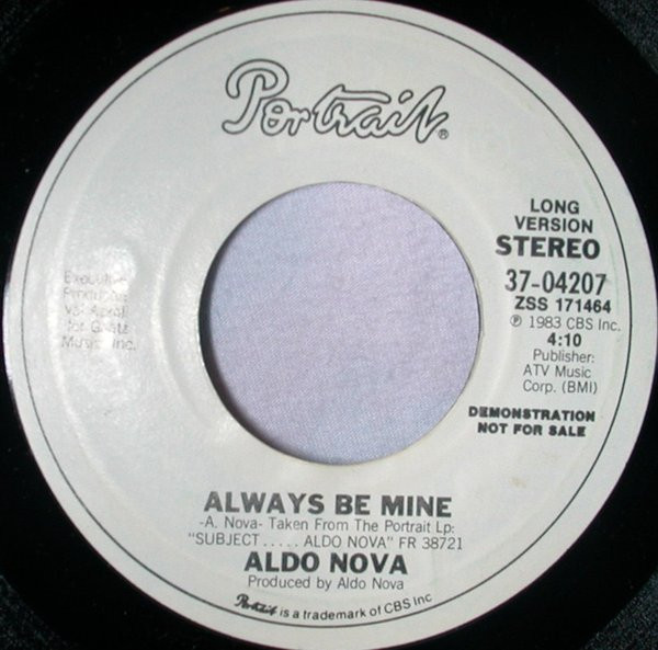Aldo Nova - Always Be Mine - Portrait - 37-04207 - 7", Promo 1093058475