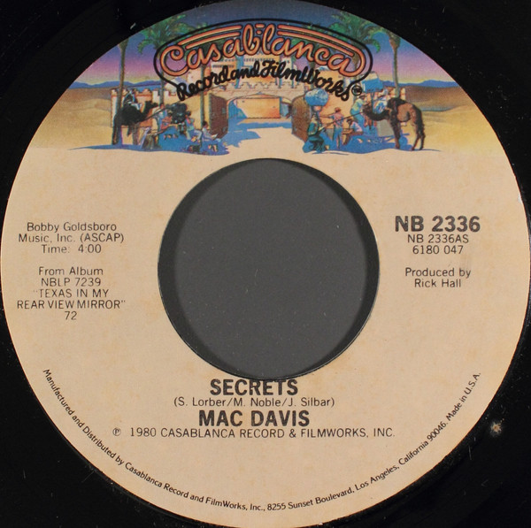 Mac Davis - Secrets - Casablanca - NB 2336 - 7", Single 1093322842