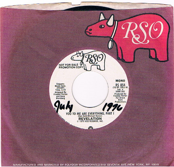 Revelation (2) - You To Me Are Everything (7", Promo, Ste)