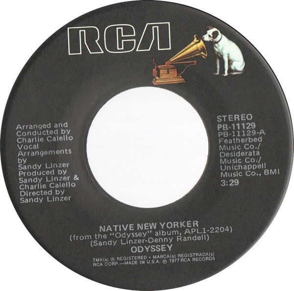 Odyssey (2) - Native New Yorker - RCA - PB-11129 - 7", Single, Ind 1093940581