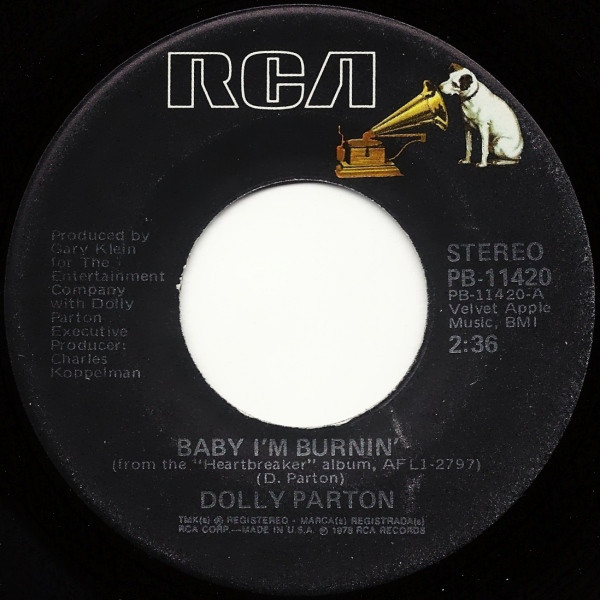 Dolly Parton - Baby I'm Burnin' - RCA - PB-11420 - 7", Single 1093956939