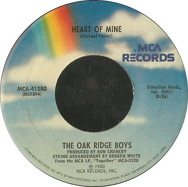 The Oak Ridge Boys - Heart Of Mine - MCA Records - MCA-41280 - 7", Single, Pin 1093971214