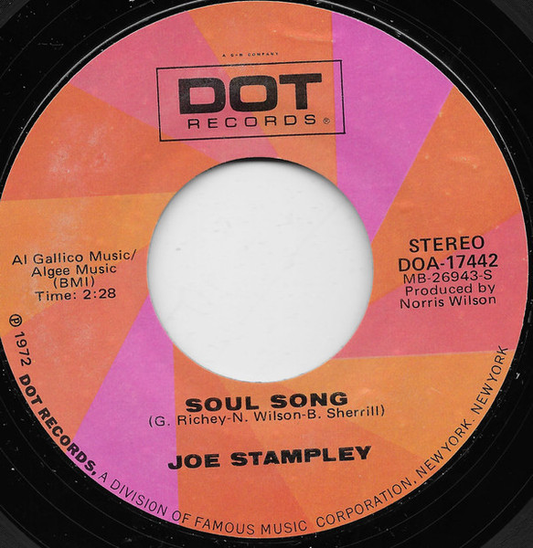 Joe Stampley - Soul Song (7", Single, Styrene, Mon)