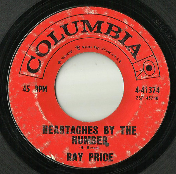 Ray Price - Heartaches By The Number - Columbia - 4-41374 - 7", Single 1095718689