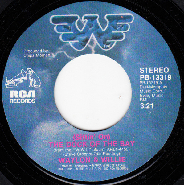 Waylon & Willie* / Waylon* - (Sittin' On) The Dock Of The Bay / Luckenbach, Texas (Back To The Basics Of Love) (7", Single, Styrene, Ind)