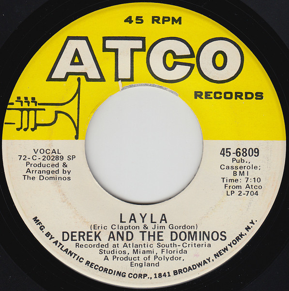 Derek And The Dominos* - Layla (Long Version) (7", Single, SP)