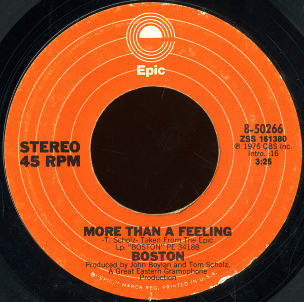 Boston - More Than A Feeling (7", Single, Styrene, Pit)