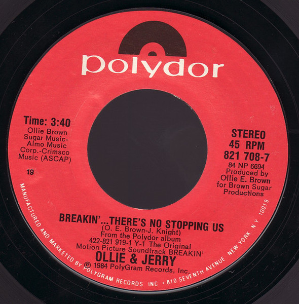 Ollie And Jerry - Breakin'... There's No Stopping Us / Showdown - Polydor - 821 708-7 - 7", Single, Styrene, 19  1098854149
