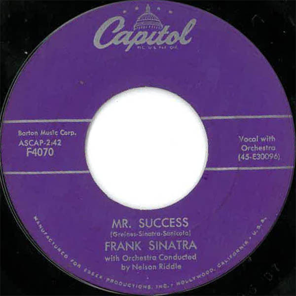 Frank Sinatra - Mr. Success / Sleep Warm - Capitol Records - F4070 - 7" 1098865781
