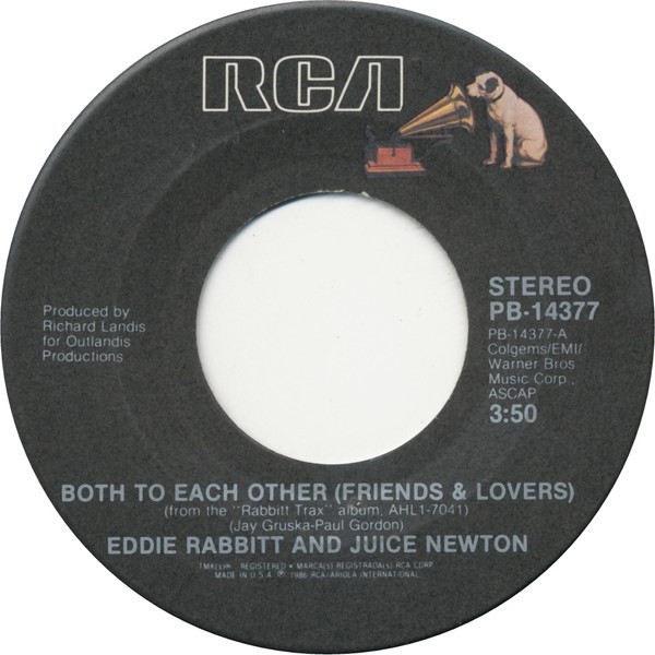 Eddie Rabbitt And Juice Newton - Both To Each Other (Friends & Lovers) - RCA - PB-14377 - 7", Single 1098873739