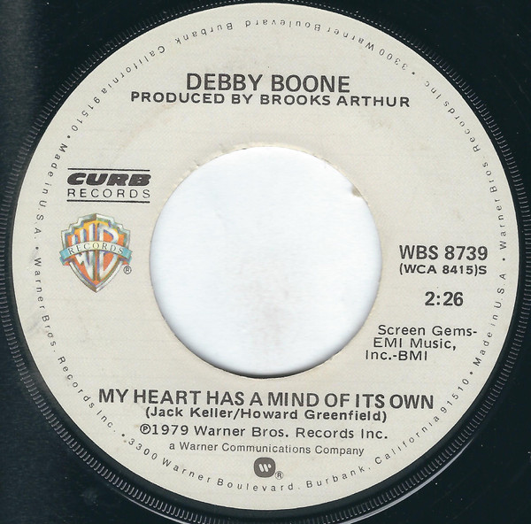 Debby Boone - My Heart Has A Mind Of Its Own (7", Single, Win)