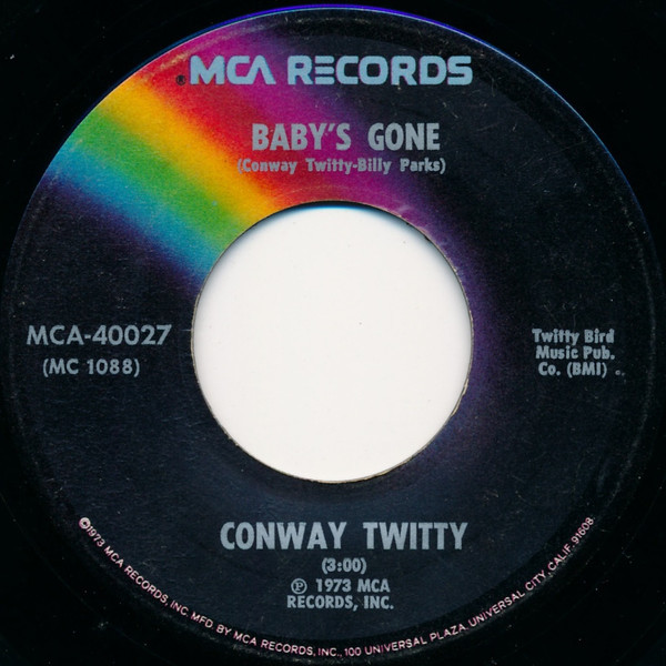 Conway Twitty - Baby's Gone (7", Single, Glo)