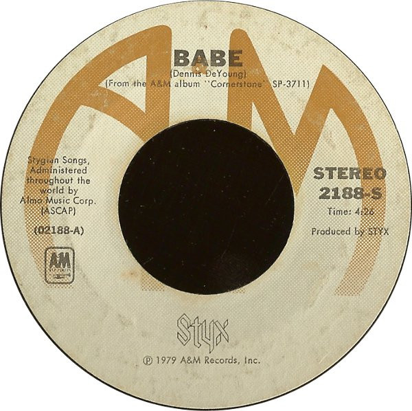 Styx - Babe  (7", Single, Styrene, Ter)