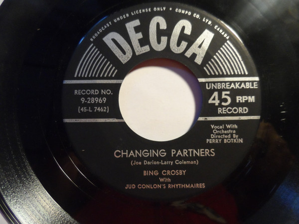 Bing Crosby - Changing Partners (7", Single)