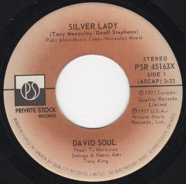 David Soul - Silver Lady - Private Stock - PSR 45163X - 7" 1100091880