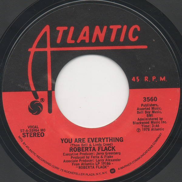 Roberta Flack - You Are Everything / Knowing That We're Made For Each Other - Atlantic - 3560 - 7", Single 1101003657