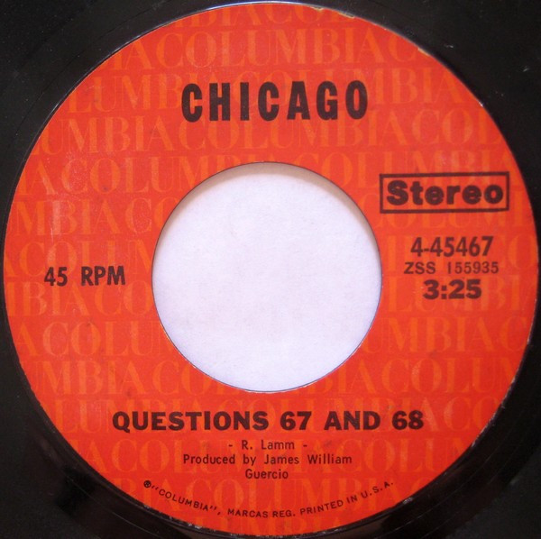 Chicago (2) - Questions 67 And 68 / I'm A Man (7", Single, Styrene, Pit)