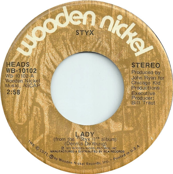 Styx - Lady (7", Single, Hol)