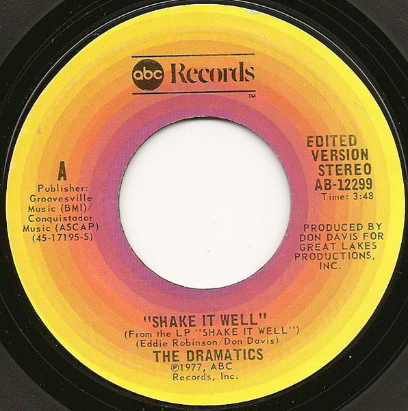 The Dramatics - Shake It Well - ABC Records - AB-12299 - 7", Single, Ter 1101330287