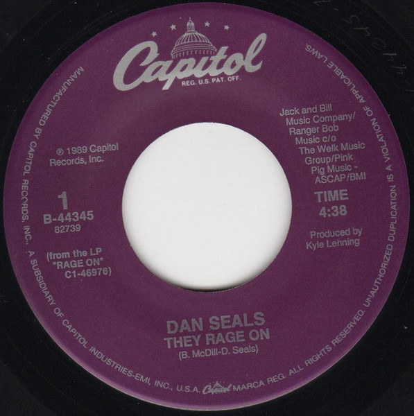 Dan Seals - They Rage On / Factory Town (7")