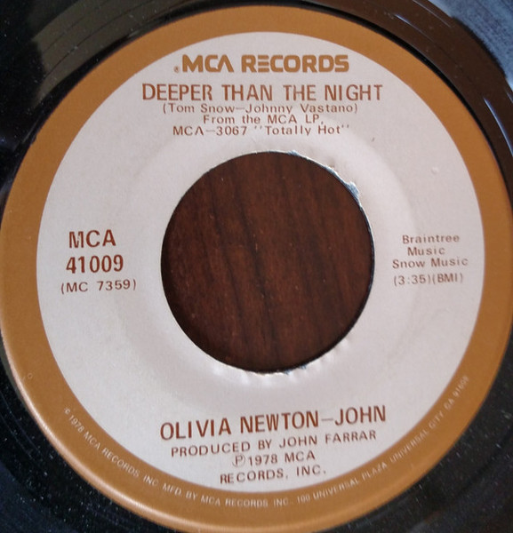 Olivia Newton-John - Deeper Than The Night (7", MCA)