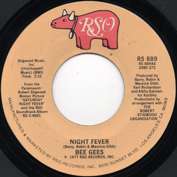 Bee Gees - Night Fever (7", Single, Styrene, PRC)