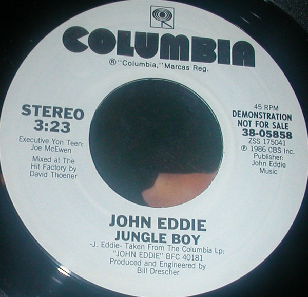 John Eddie - Jungle Boy - Columbia - 38-05858 - 7", Single, Promo 1103576278