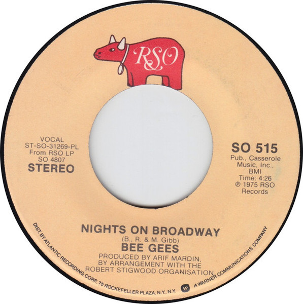 Bee Gees - Nights On Broadway (7", Single, PL)