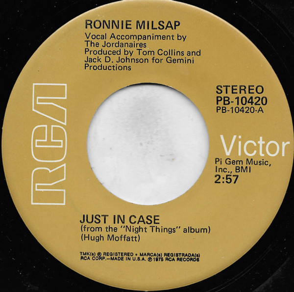Ronnie Milsap - Just In Case - RCA Victor - PB-10420 - 7", Hol 1103896463