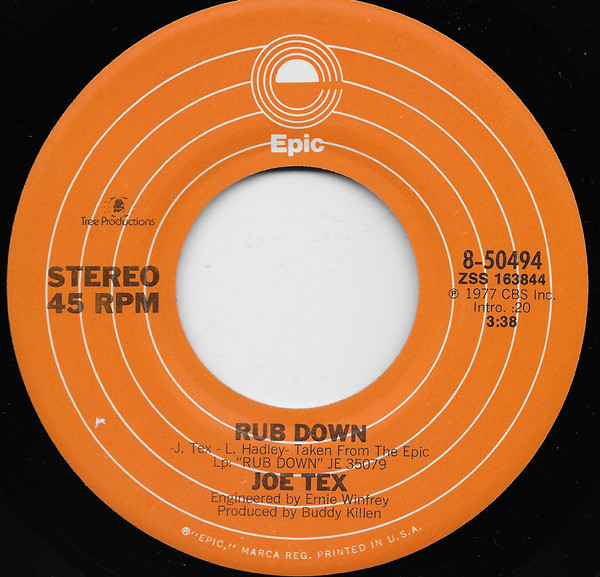 Joe Tex - Rub Down / Be Kind To Old People (7")