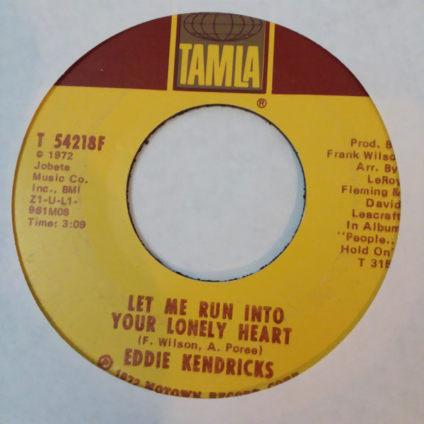 Eddie Kendricks - Let Me Run Into Your Lonely Heart - Tamla - T 54218F - 7" 1104106324