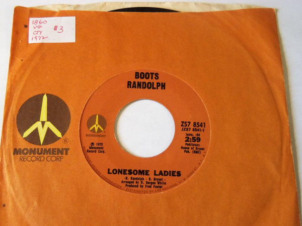 Boots Randolph - Lonesome Ladies / Mountain Minuet - Monument - ZS7 8541 - 7", Single 1105433115