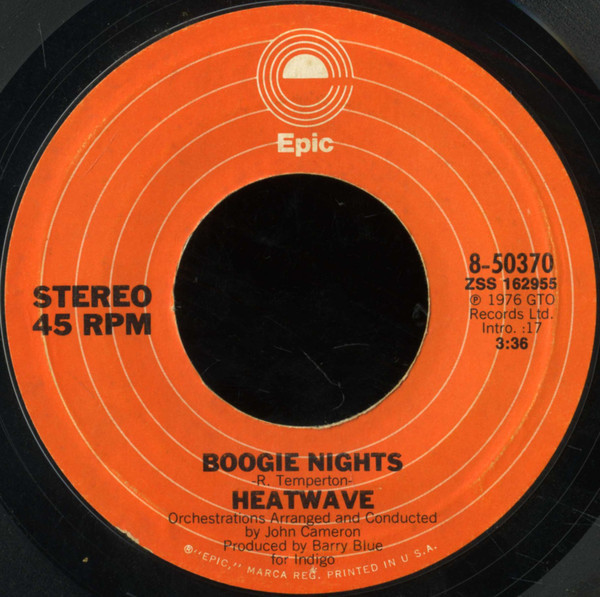 Heatwave - Boogie Nights - Epic - 8-50370 - 7", Single, Styrene 1105435017