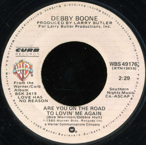 Debby Boone - Are You On The Road To Lovin' Me Again - Warner Bros. Records, Curb Records - WBS 49176 - 7" 1105849550