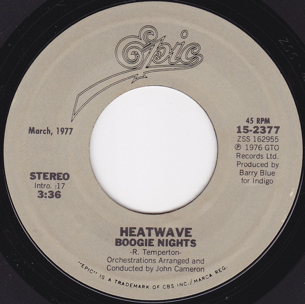 Heatwave - Boogie Nights (7", Single, RE, Styrene, Pit)