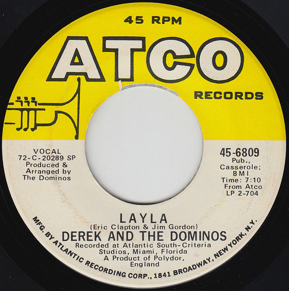 Derek And The Dominos* - Layla (7", Single, SP )