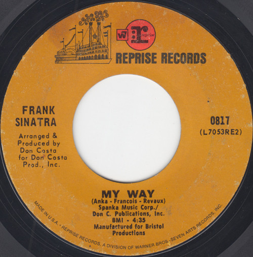 Frank Sinatra - My Way / Blue Lace (7", Single)