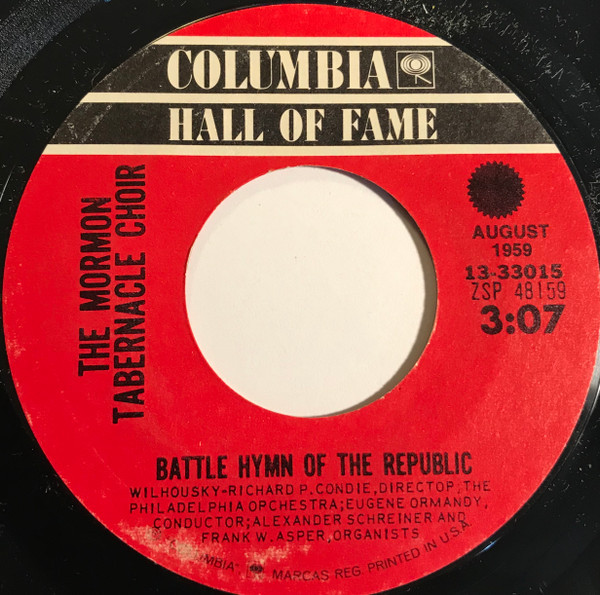 The Mormon Tabernacle Choir* - Battle Hymn Of The Republic / The Lord's Prayer (7", Single, RE)