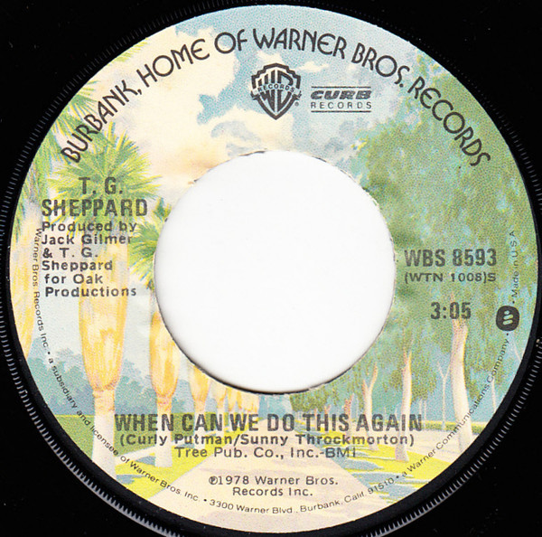 T.G. Sheppard - When Can We Do This Again / Jenny, Don't Worry 'Bout The Kid - Warner Bros. Records - WBS 8593 - 7" 1108774215