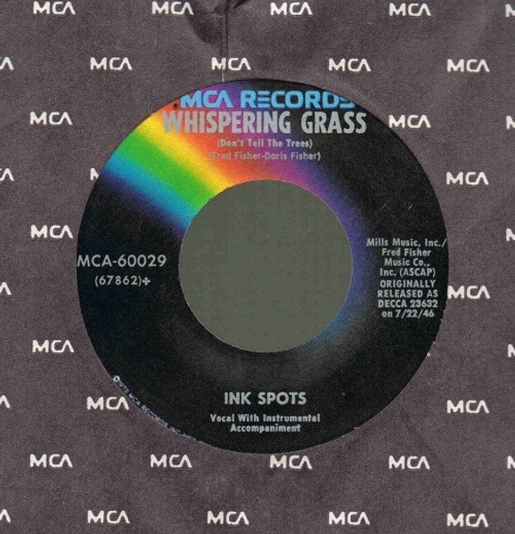 Ink Spots* - Whispering Grass / If I Didn't Care (7", RE, Bla)