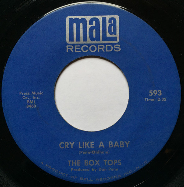 Box Tops - Cry Like A Baby  - Mala - 593 - 7" 1110368923