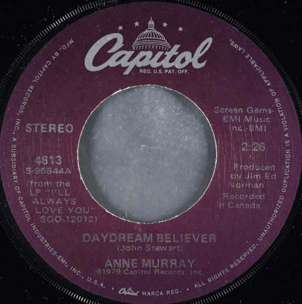 Anne Murray - Daydream Believer (7", Win)