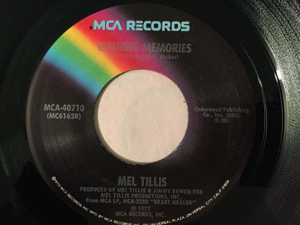 Mel Tillis - Burning Memories (7", Single, Pin)