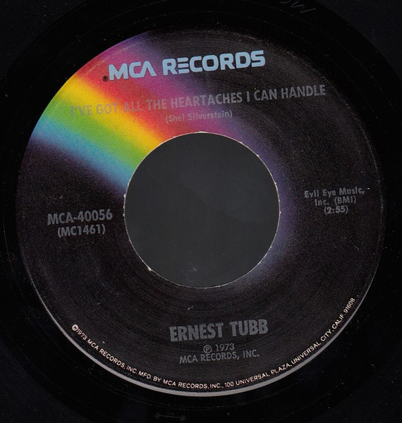 Ernest Tubb - I've Got All The Heartaches I Can Handle / The Texas Troubadour - MCA Records - MCA-40056 - 7", Single 1111804120