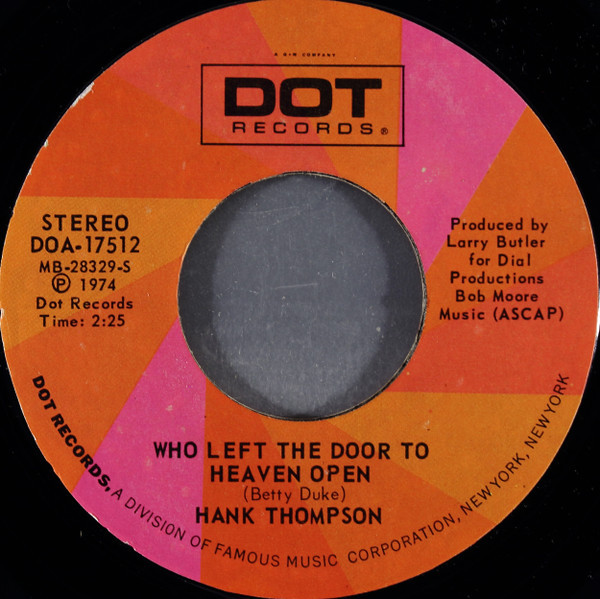 Hank Thompson - When My Blue Moon Turns To Gold Again - Dot Records - DOA-17512 - 7", Single 1112629578